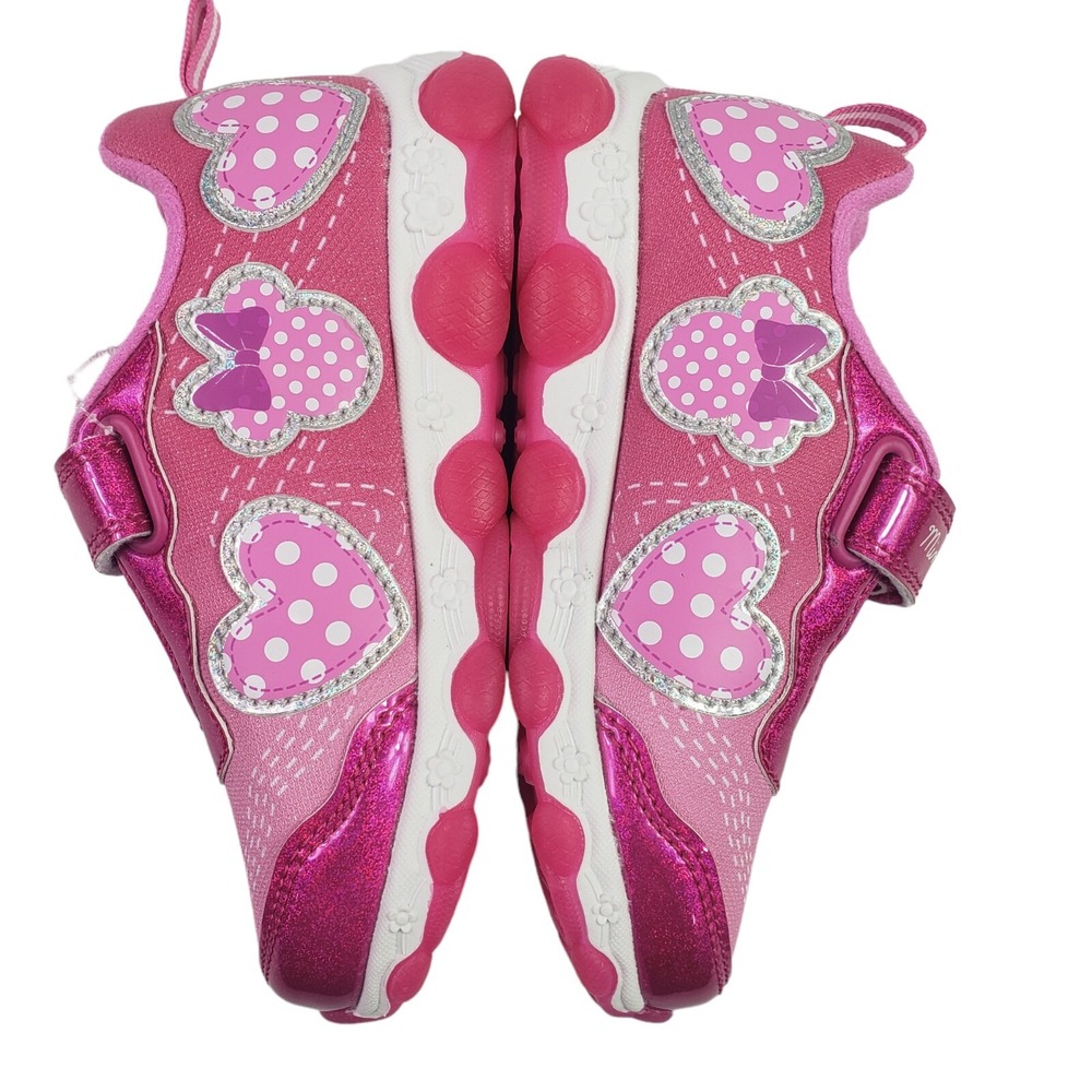 Disney Girls' Minnie Mouse Shoes LED Light Up Shoes Pink Size 8 (16 Cent) New - Picture 8 of 16
